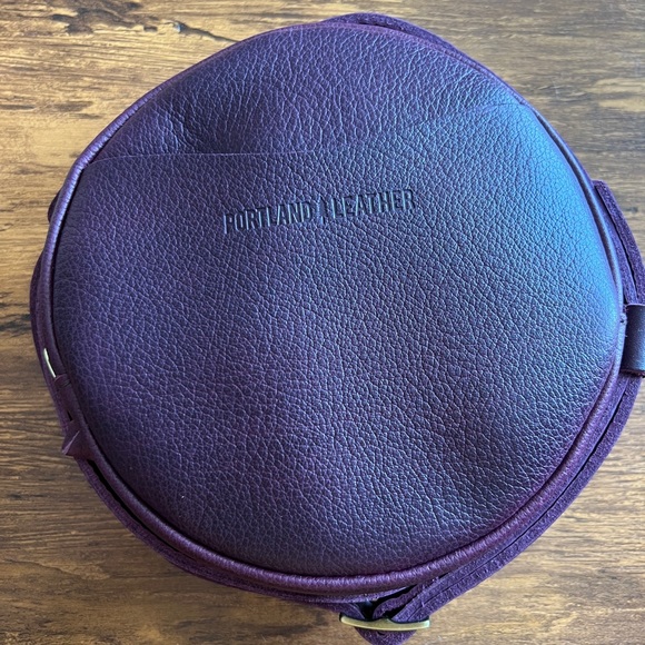 Portland Leather Plum Circle Bag - Picture 1 of 6